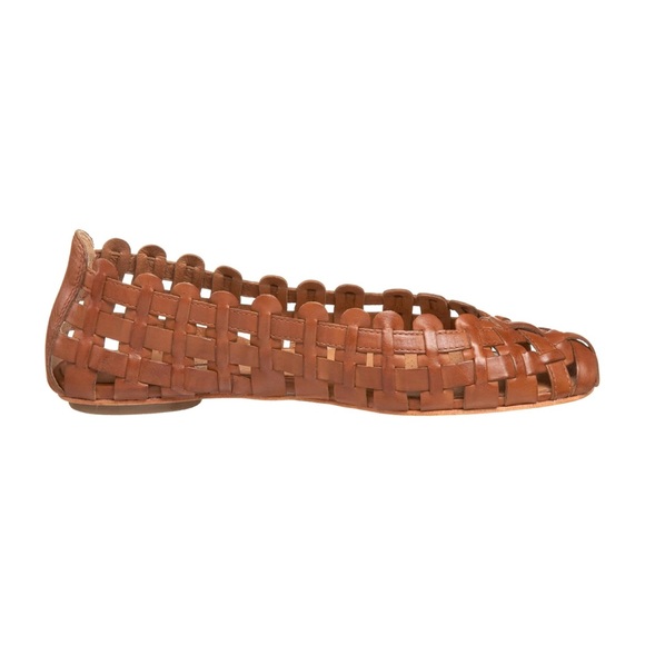 Corso Como Women's Brown Leather Woven Round Toe Flats. Size 6. - Picture 7 of 9